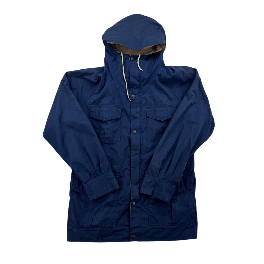 Natural Comfort REI Mountain Parka Mens Small Navy Blue Vintage Gorpcore Hood